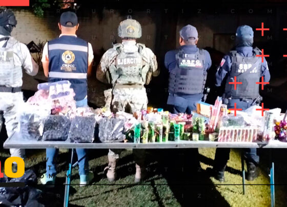 Pirotecnia decomisada en Cuautla