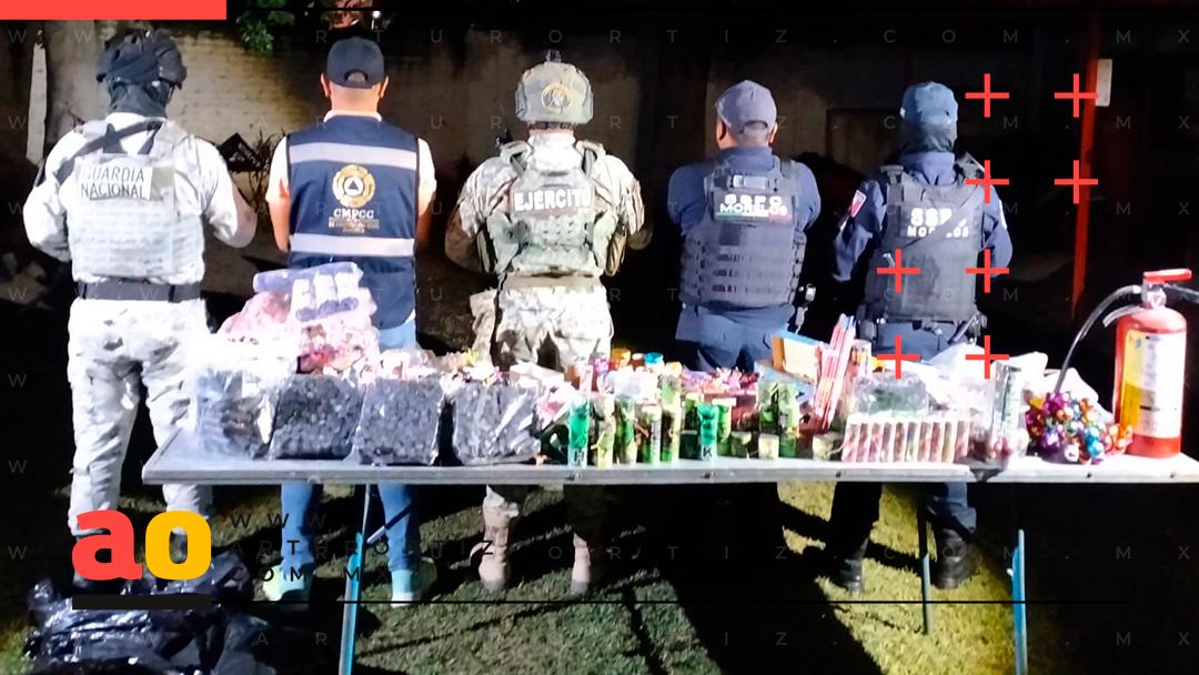 EN OPERATIVO DECOMISAN 35 KILOS DE PIROTECNIA EN CUAUTLA