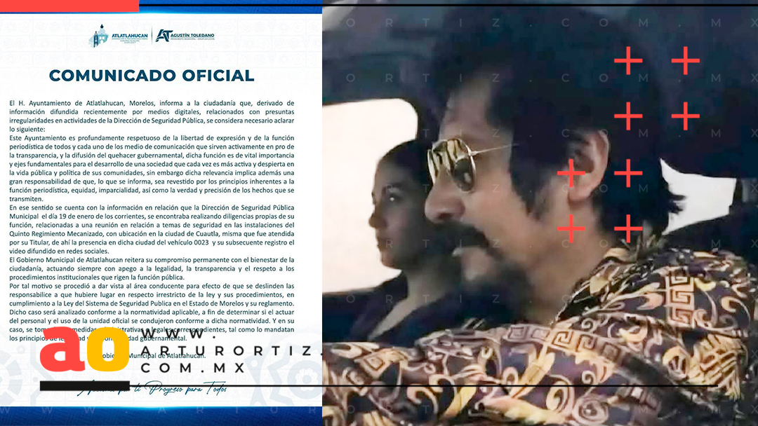 INVESTIGAN A TITULAR DE SEGURIDAD PÚBLICA DE ATLATLAHUCAN POR MANEJAR PATRULLA SIN UNIFORME